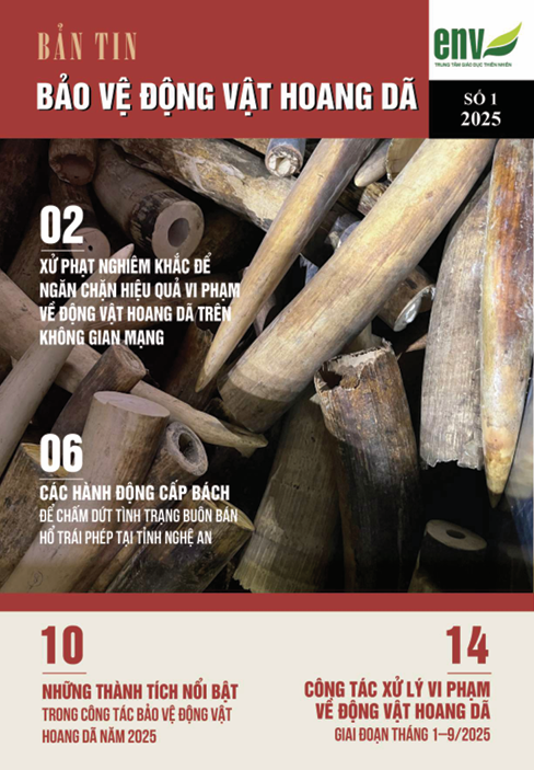 ENV phát hành Bản tin Bảo vệ Động vật hoang dã số 1 năm 2025