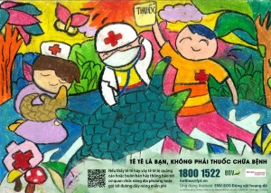 Poster Tê tê là bạn, không phải thuốc chữa bệnh