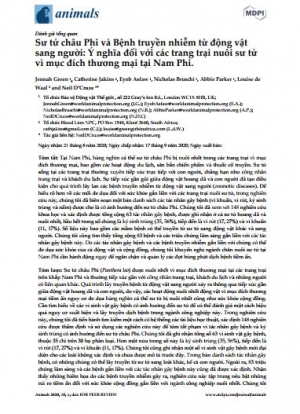 Sư tử châu Phi và Bệnh truyền nhiễm từ động vật sang người