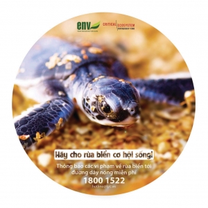 Sticker Hãy cho rùa biển cơ hội sống