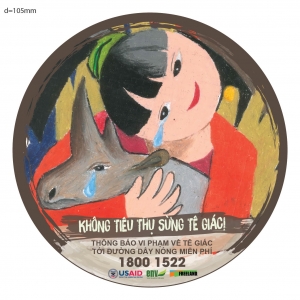 Sticker Không tiêu thụ sừng tê giác