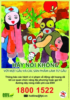 Poster Hãy nói không với Mật gấu và sản phẩm từ Gấu